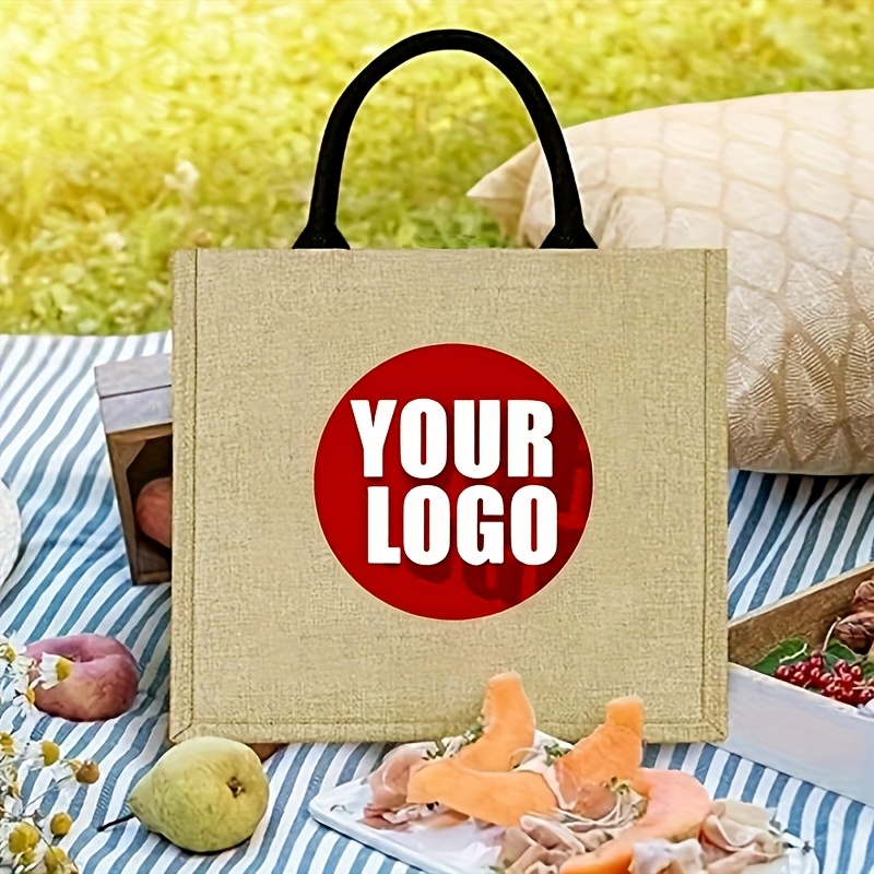 Jute Bag Packaging - Tas Tote Jute Custom, Ukuran Besar,
