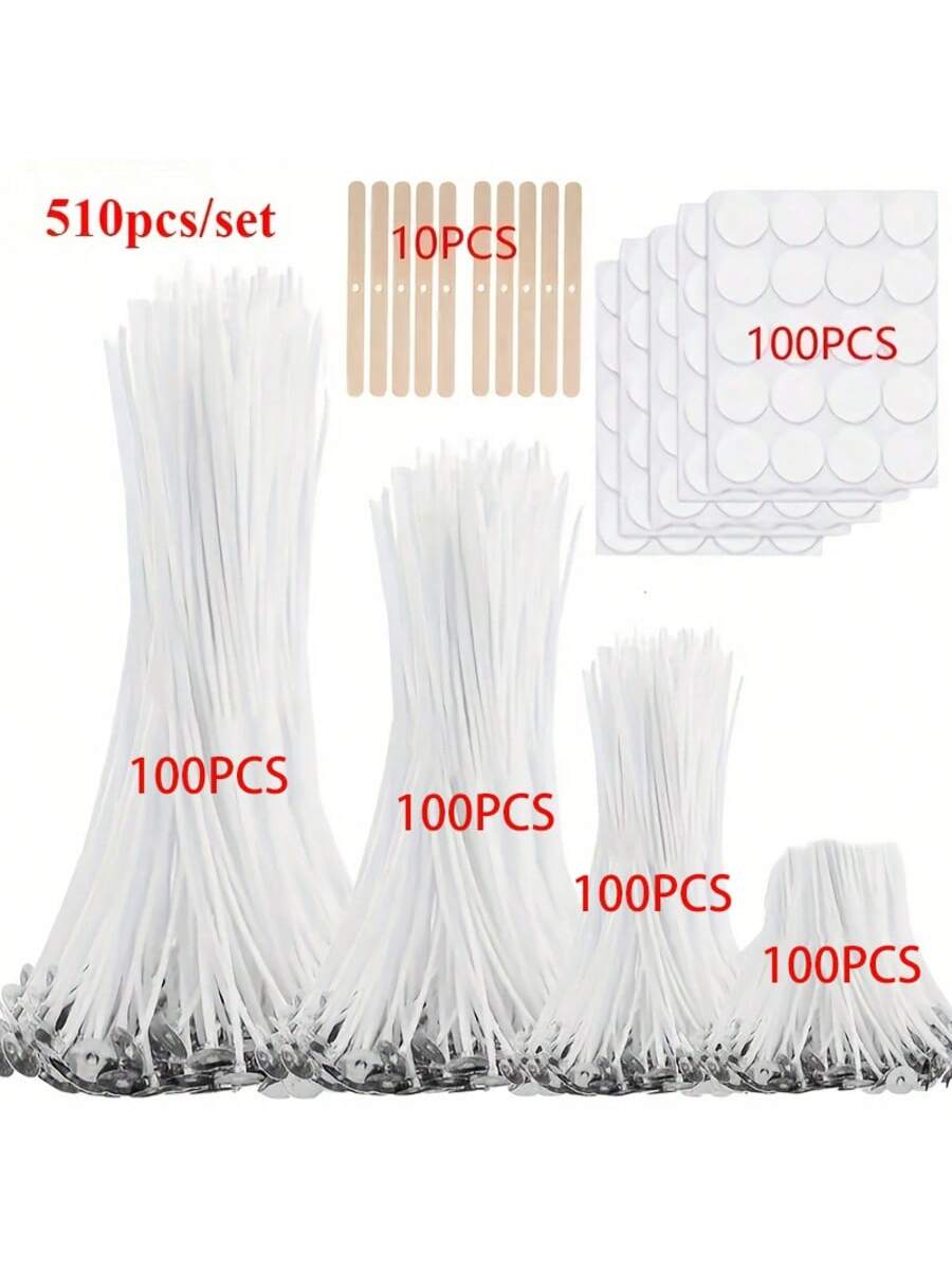 Candle Warning Label - 310/510 Buah Set Perlengkapan Pembuatan Lilin,