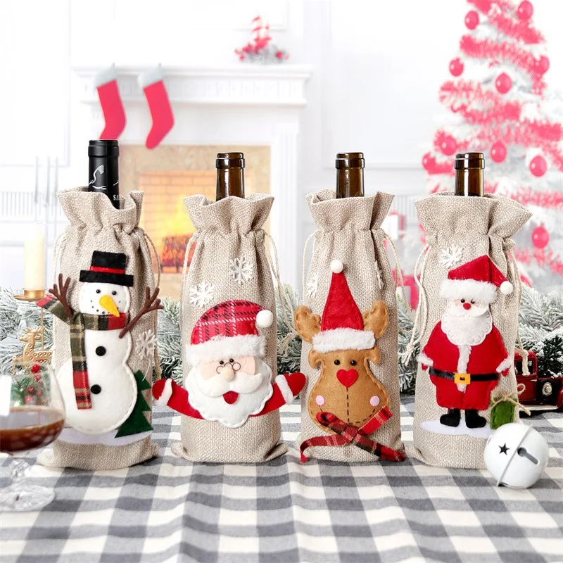 Jute Bag Packaging - Kantong kemasan botol anggur hadiah botol