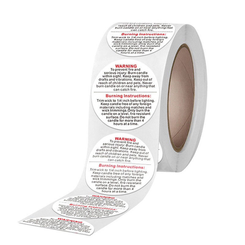 【Baru】 500 buah/roll Label Per - Candle Warning Label ulasan dan harga