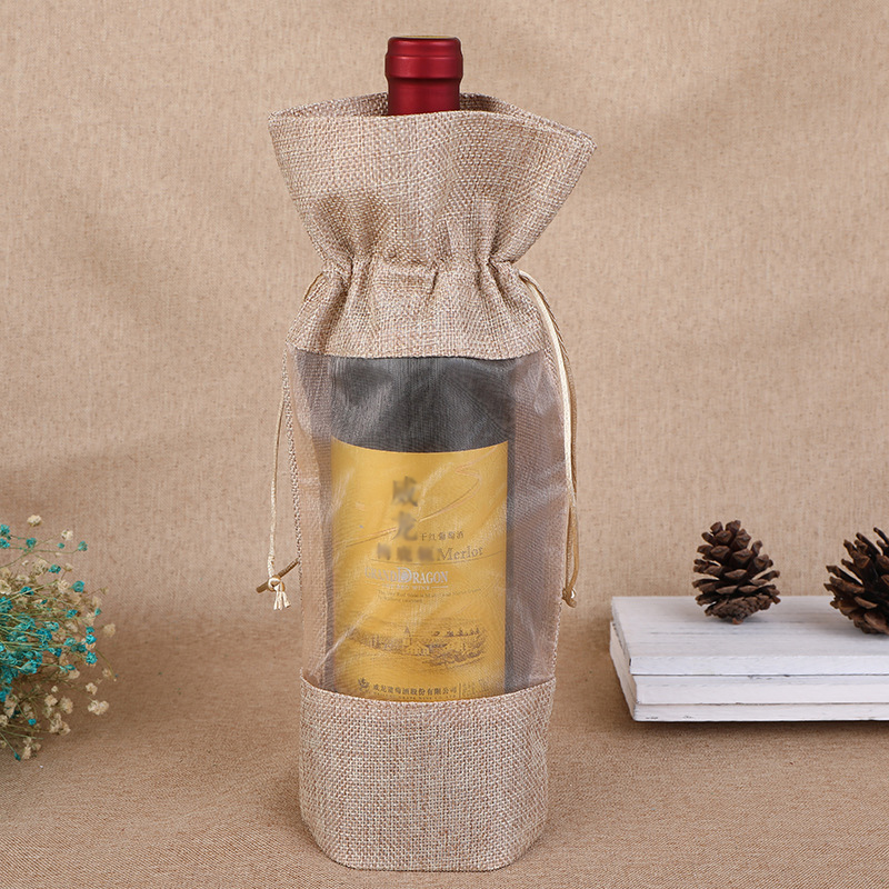 1 Buah Imitasi Rami Botol Angg - Jute Bag Packaging ulasan dan harga