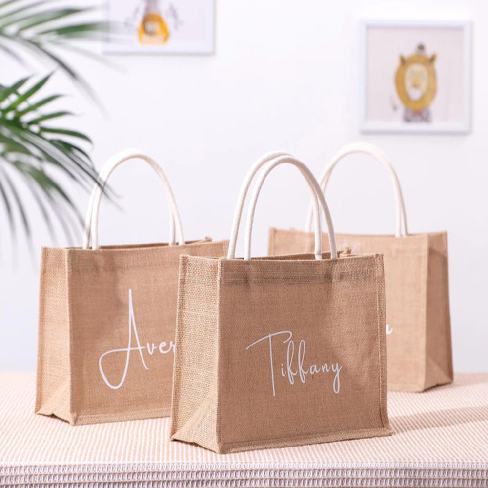 Tas Pantai Nama Kustom Tas Tot - Jute Bag Packaging ulasan dan harga