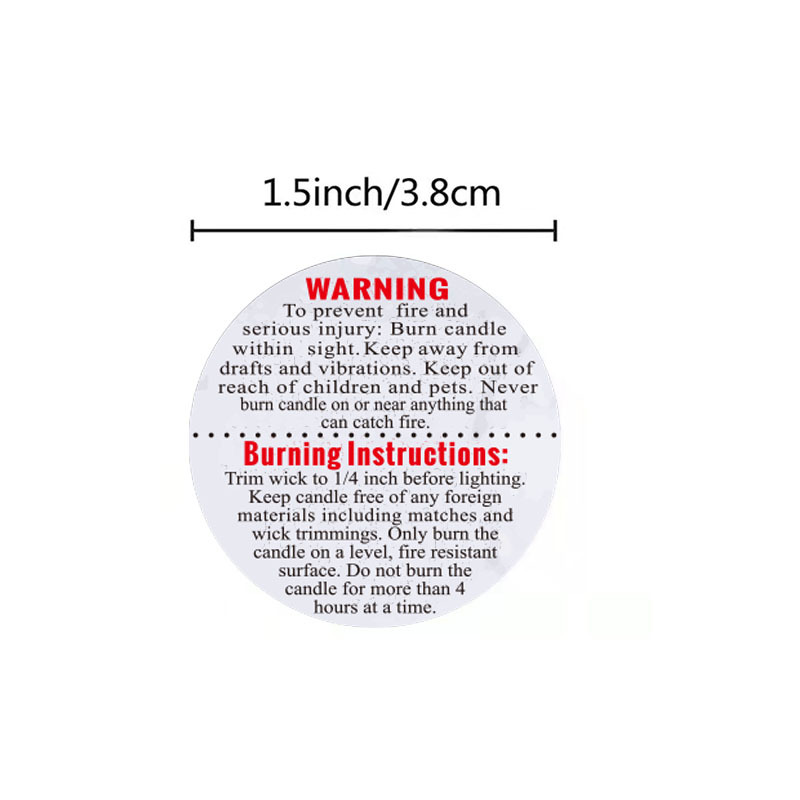 500 Buah Label Peringatan Wada - Candle Warning Label ulasan dan harga