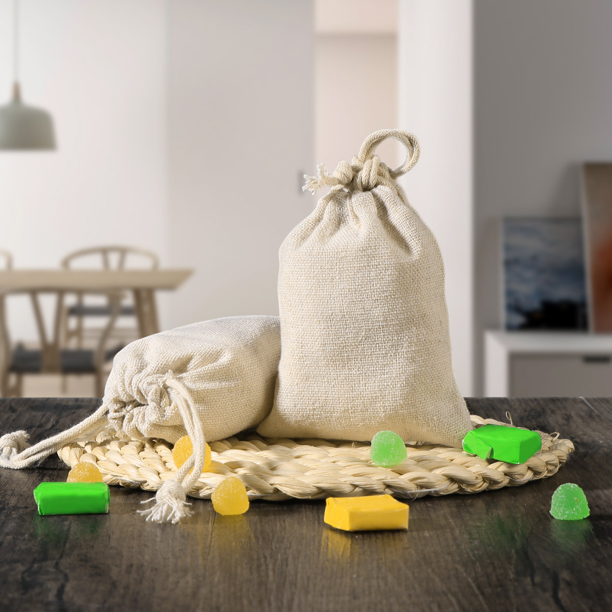 10 Buah Tas Karung Serut Linen - Jute Bag Packaging ulasan dan harga