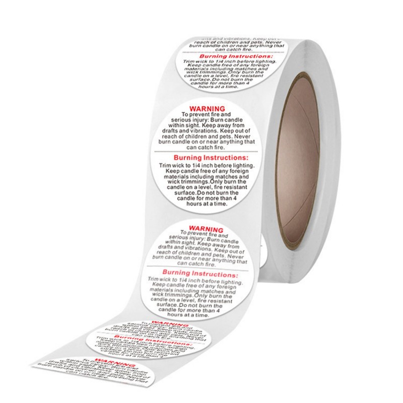 500 Buah Label Peringatan Lili - Candle Warning Label ulasan dan harga