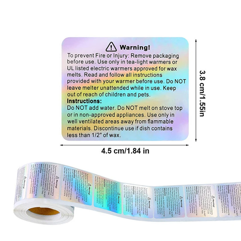 500 buah Label peringatan lili - Candle Warning Label ulasan dan harga