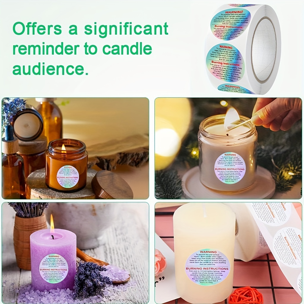 500 buah label peringatan pele - Candle Warning Label ulasan dan harga