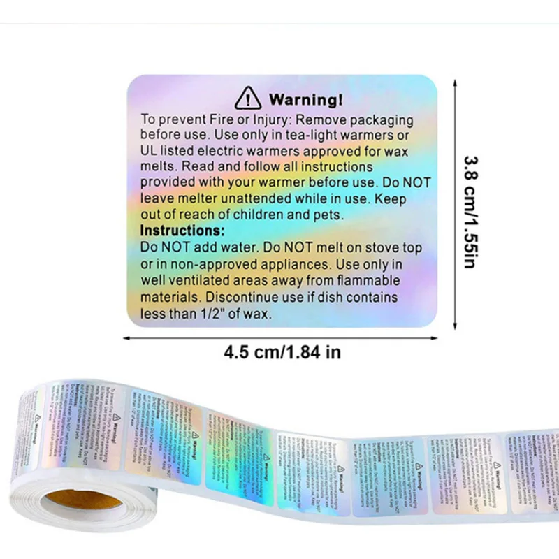 500 Buah Stiker Peringatan Lil - Candle Warning Label ulasan dan harga