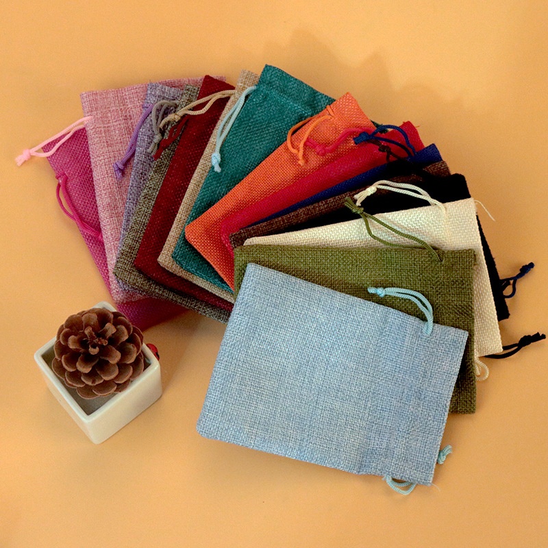 50pc/lot 7x9 9x12 10x14 13x18  - Jute Bag Packaging ulasan dan harga